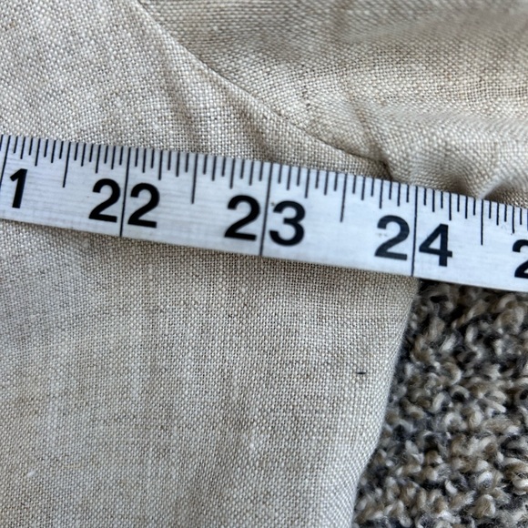 Studio Works 100% Linen Blazer Jacket in Neutral Natural Linen size XL - Picture 7 of 10